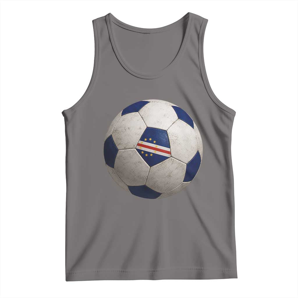 Cabo Verde Football Vintage Soccer Ball Graphic Tank Top