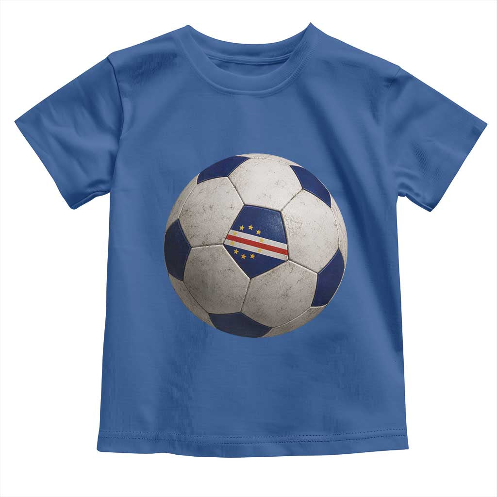 Cabo Verde Football Vintage Soccer Ball Graphic Toddler T Shirt