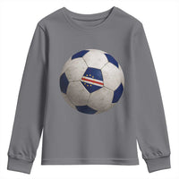 Cabo Verde Football Vintage Soccer Ball Graphic Youth Sweatshirt