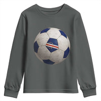 Cabo Verde Football Vintage Soccer Ball Graphic Youth Sweatshirt