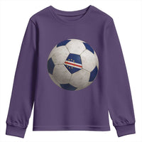Cabo Verde Football Vintage Soccer Ball Graphic Youth Sweatshirt