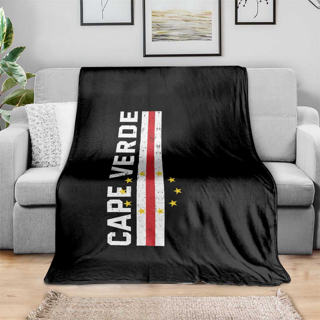 Cabo Verde Pride Vintage Jersey Cape Verdean Flag Throw Blanket