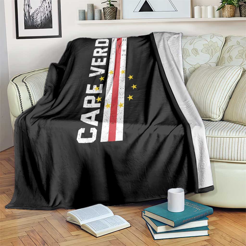 Cabo Verde Pride Vintage Jersey Cape Verdean Flag Throw Blanket