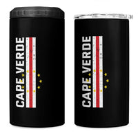 Cabo Verde Pride Vintage Jersey Cape Verdean Flag 4 in 1 Can Cooler Tumbler