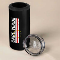 Cabo Verde Pride Vintage Jersey Cape Verdean Flag 4 in 1 Can Cooler Tumbler
