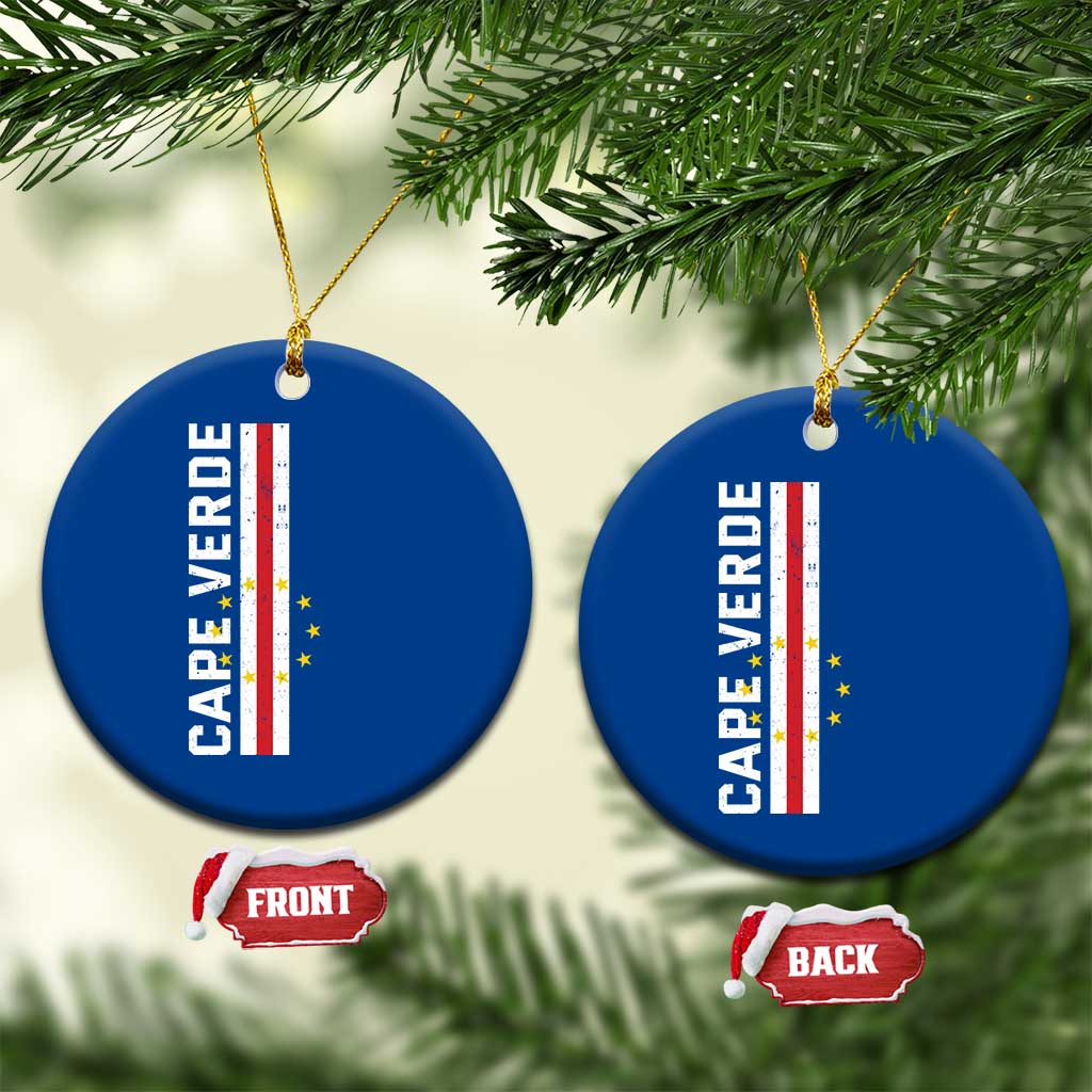 Cabo Verde Pride Vintage Jersey Cape Verdean Flag Ceramic Ornament