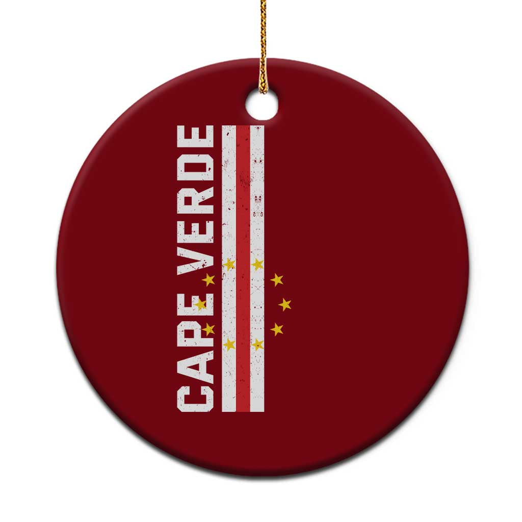 Cabo Verde Pride Vintage Jersey Cape Verdean Flag Ceramic Ornament