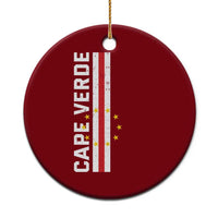 Cabo Verde Pride Vintage Jersey Cape Verdean Flag Ceramic Ornament