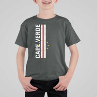 Cabo Verde Pride Vintage Jersey Cape Verdean Flag T Shirt For Kid