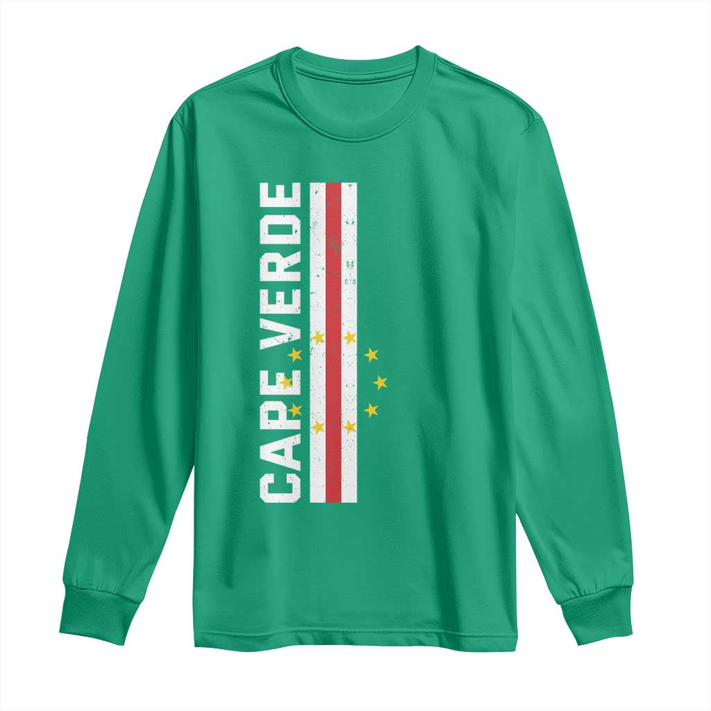 Cabo Verde Pride Vintage Jersey Cape Verdean Flag Long Sleeve Shirt