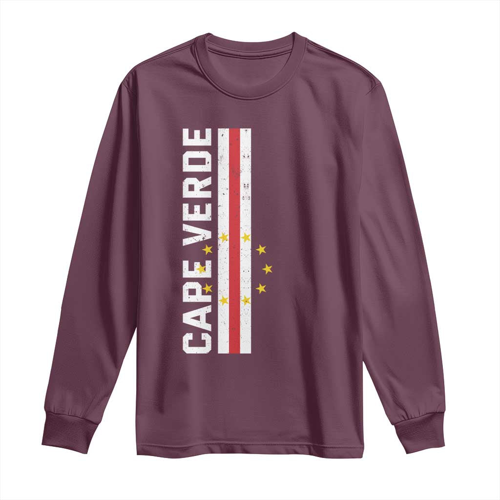 Cabo Verde Pride Vintage Jersey Cape Verdean Flag Long Sleeve Shirt