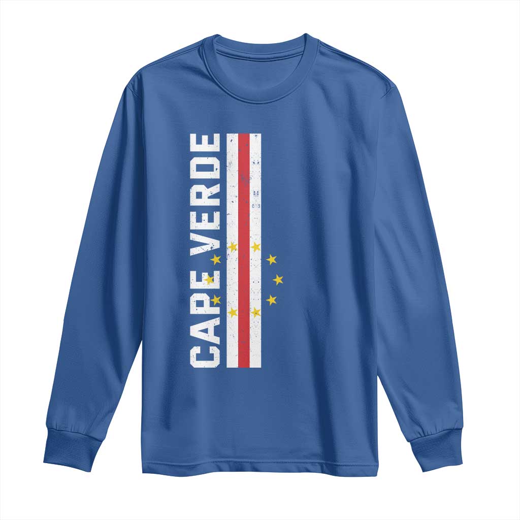 Cabo Verde Pride Vintage Jersey Cape Verdean Flag Long Sleeve Shirt