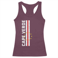 Cabo Verde Pride Vintage Jersey Cape Verdean Flag Racerback Tank Top