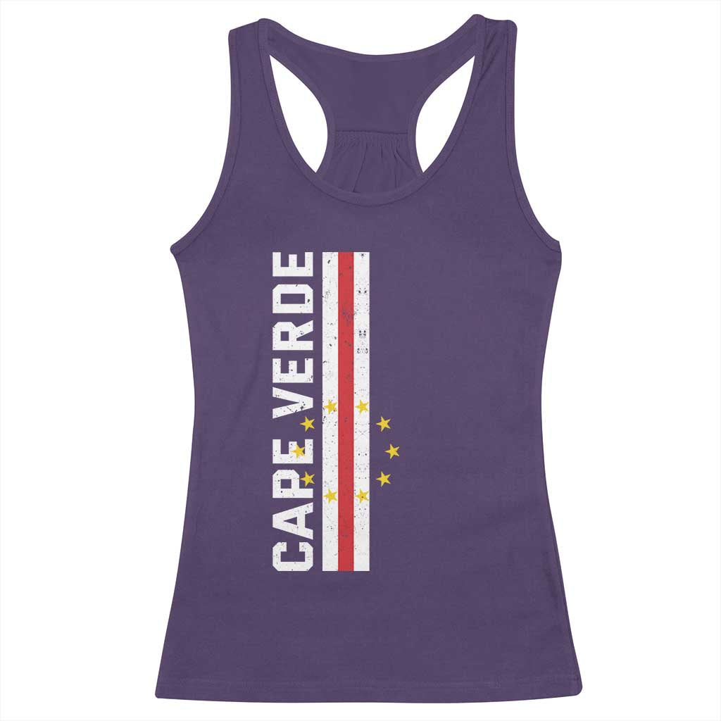 Cabo Verde Pride Vintage Jersey Cape Verdean Flag Racerback Tank Top