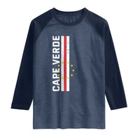 Cabo Verde Pride Vintage Jersey Cape Verdean Flag Raglan Shirt