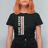 Cabo Verde Pride Vintage Jersey Cape Verdean Flag T Shirt For Women