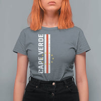 Cabo Verde Pride Vintage Jersey Cape Verdean Flag T Shirt For Women