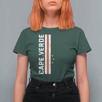 Cabo Verde Pride Vintage Jersey Cape Verdean Flag T Shirt For Women