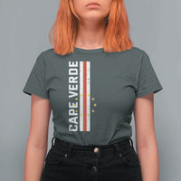 Cabo Verde Pride Vintage Jersey Cape Verdean Flag T Shirt For Women