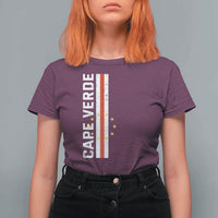 Cabo Verde Pride Vintage Jersey Cape Verdean Flag T Shirt For Women