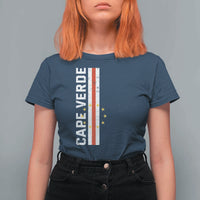 Cabo Verde Pride Vintage Jersey Cape Verdean Flag T Shirt For Women