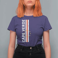 Cabo Verde Pride Vintage Jersey Cape Verdean Flag T Shirt For Women