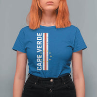 Cabo Verde Pride Vintage Jersey Cape Verdean Flag T Shirt For Women