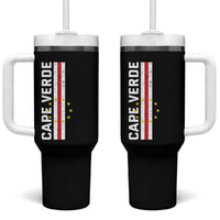 Cabo Verde Pride Vintage Jersey Cape Verdean Flag Tumbler With Handle