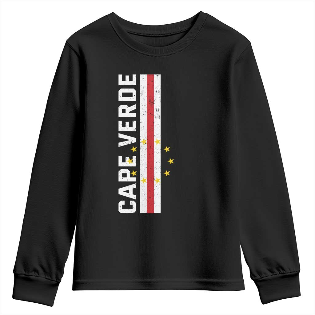 Cabo Verde Pride Vintage Jersey Cape Verdean Flag Youth Sweatshirt