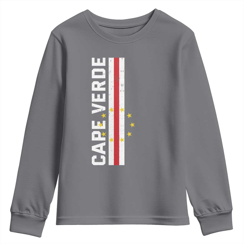 Cabo Verde Pride Vintage Jersey Cape Verdean Flag Youth Sweatshirt