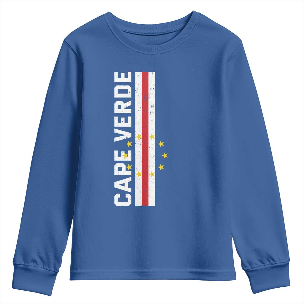 Cabo Verde Pride Vintage Jersey Cape Verdean Flag Youth Sweatshirt