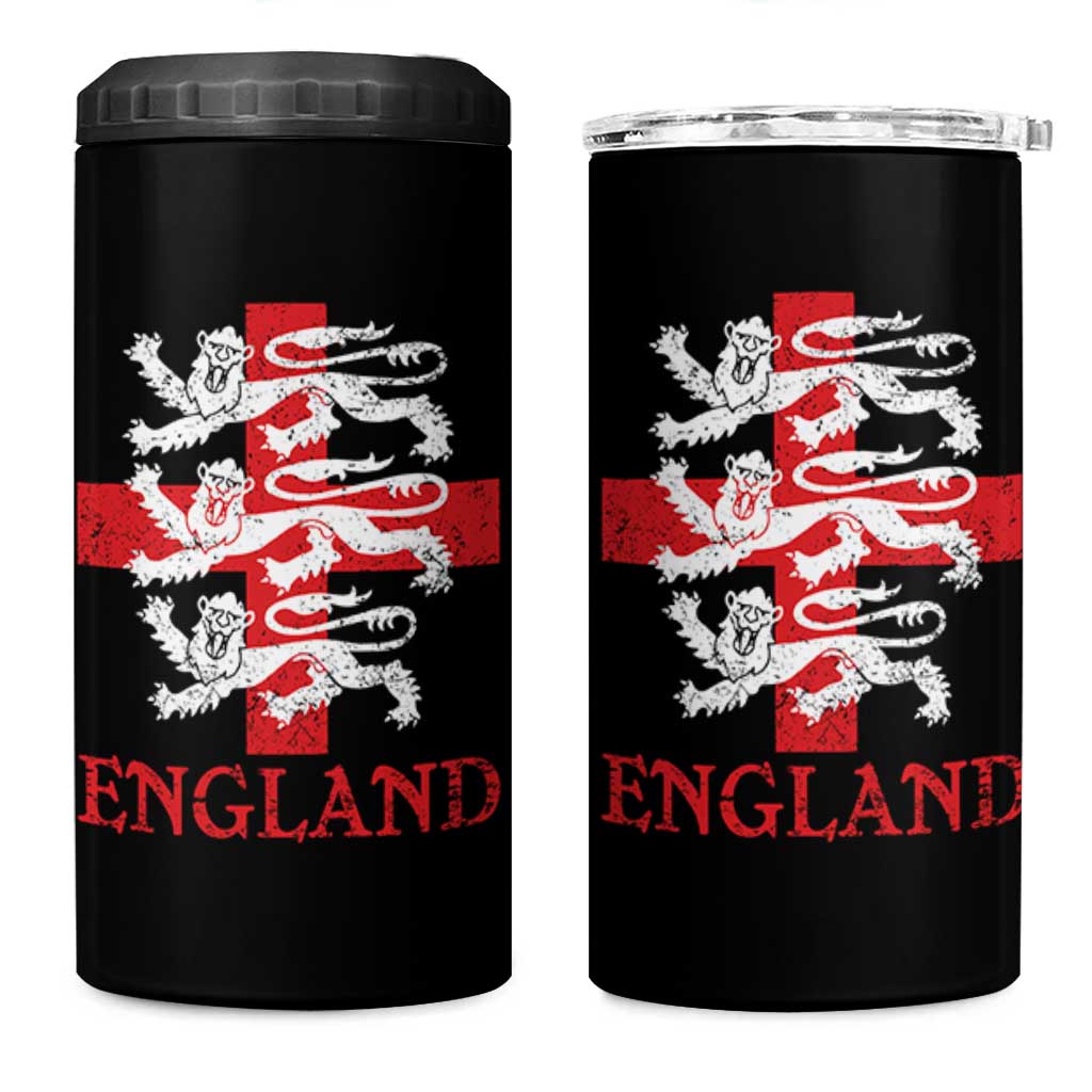 England Three Lions Symbol English Pride Souvenir 4 in 1 Can Cooler Tumbler