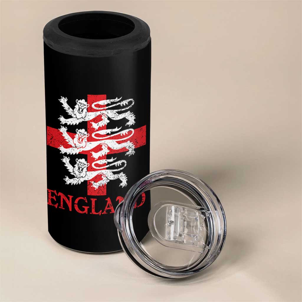 England Three Lions Symbol English Pride Souvenir 4 in 1 Can Cooler Tumbler