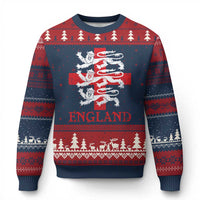 England Three Lions Symbol English Pride Souvenir Ugly Christmas Sweater