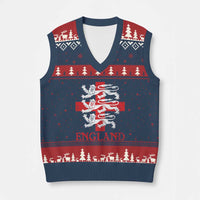 England Three Lions Symbol English Pride Souvenir V-Neck Knit Sweater Vest