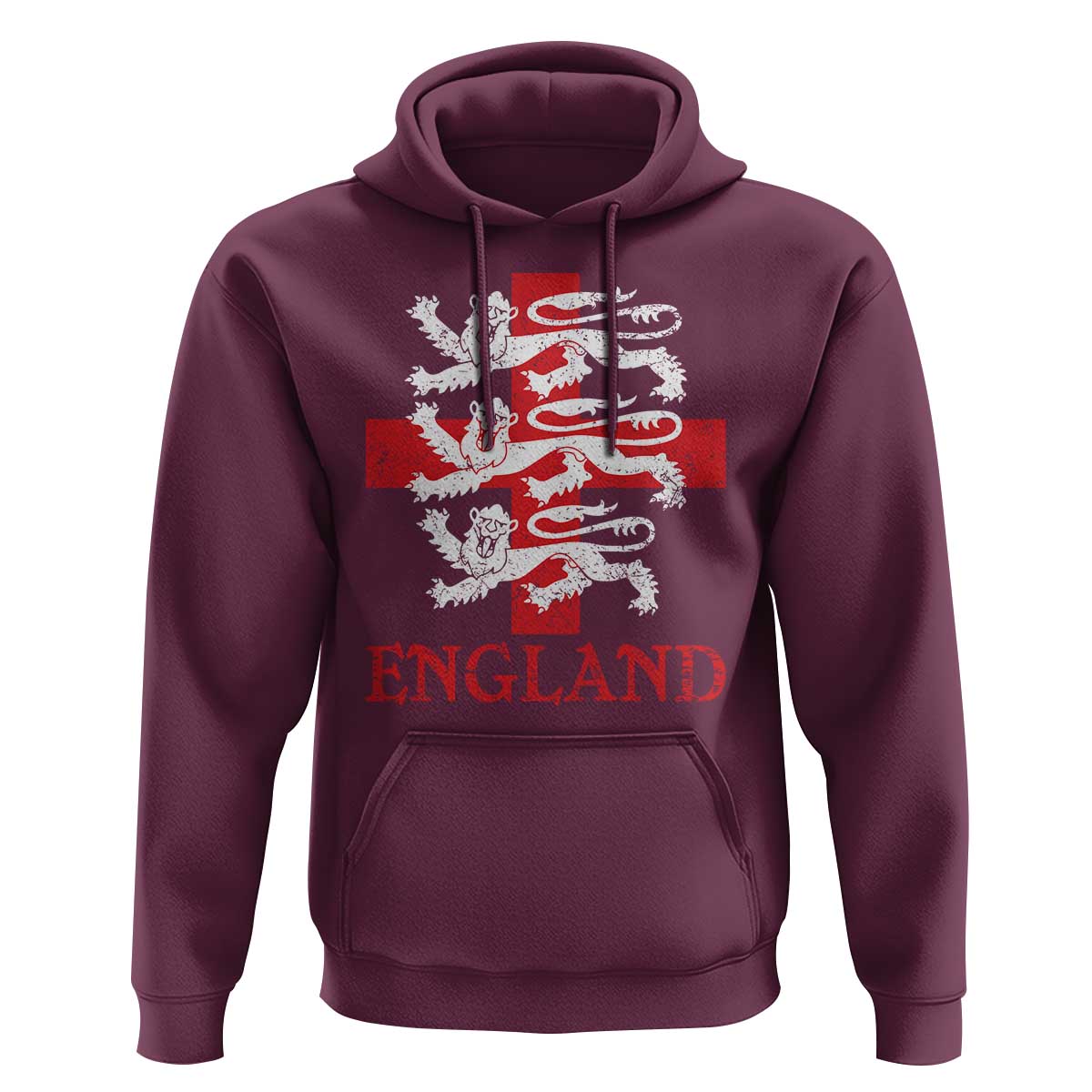 England Three Lions Symbol English Pride Souvenir Hoodie
