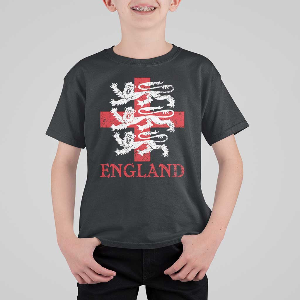 England Three Lions Symbol English Pride Souvenir T Shirt For Kid