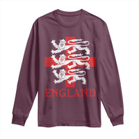 England Three Lions Symbol English Pride Souvenir Long Sleeve Shirt