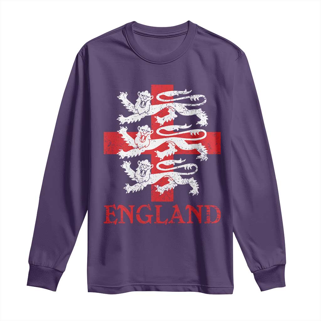England Three Lions Symbol English Pride Souvenir Long Sleeve Shirt