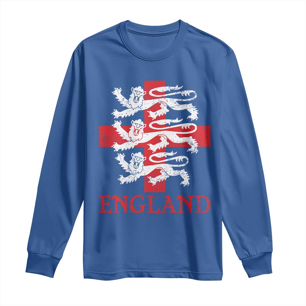 England Three Lions Symbol English Pride Souvenir Long Sleeve Shirt