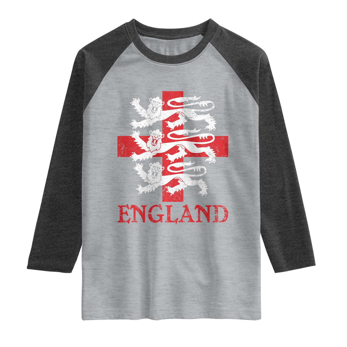 England Three Lions Symbol English Pride Souvenir Raglan Shirt