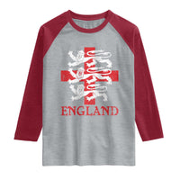 England Three Lions Symbol English Pride Souvenir Raglan Shirt