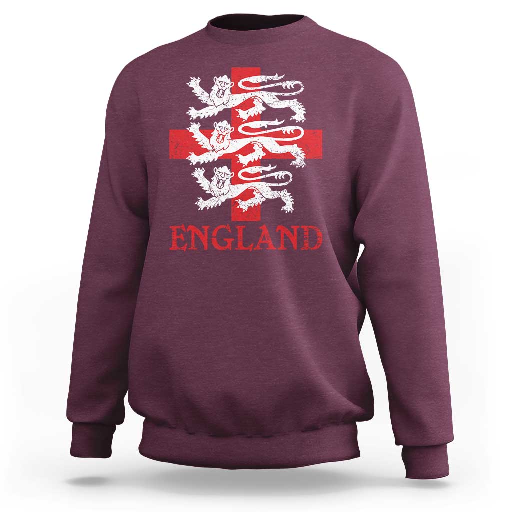 England Three Lions Symbol English Pride Souvenir Sweatshirt
