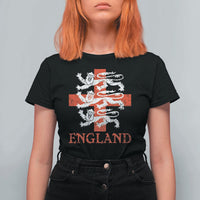 England Three Lions Symbol English Pride Souvenir T Shirt For Women