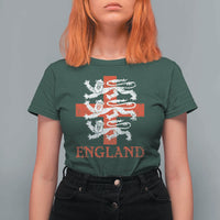 England Three Lions Symbol English Pride Souvenir T Shirt For Women