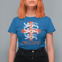England Three Lions Symbol English Pride Souvenir T Shirt For Women