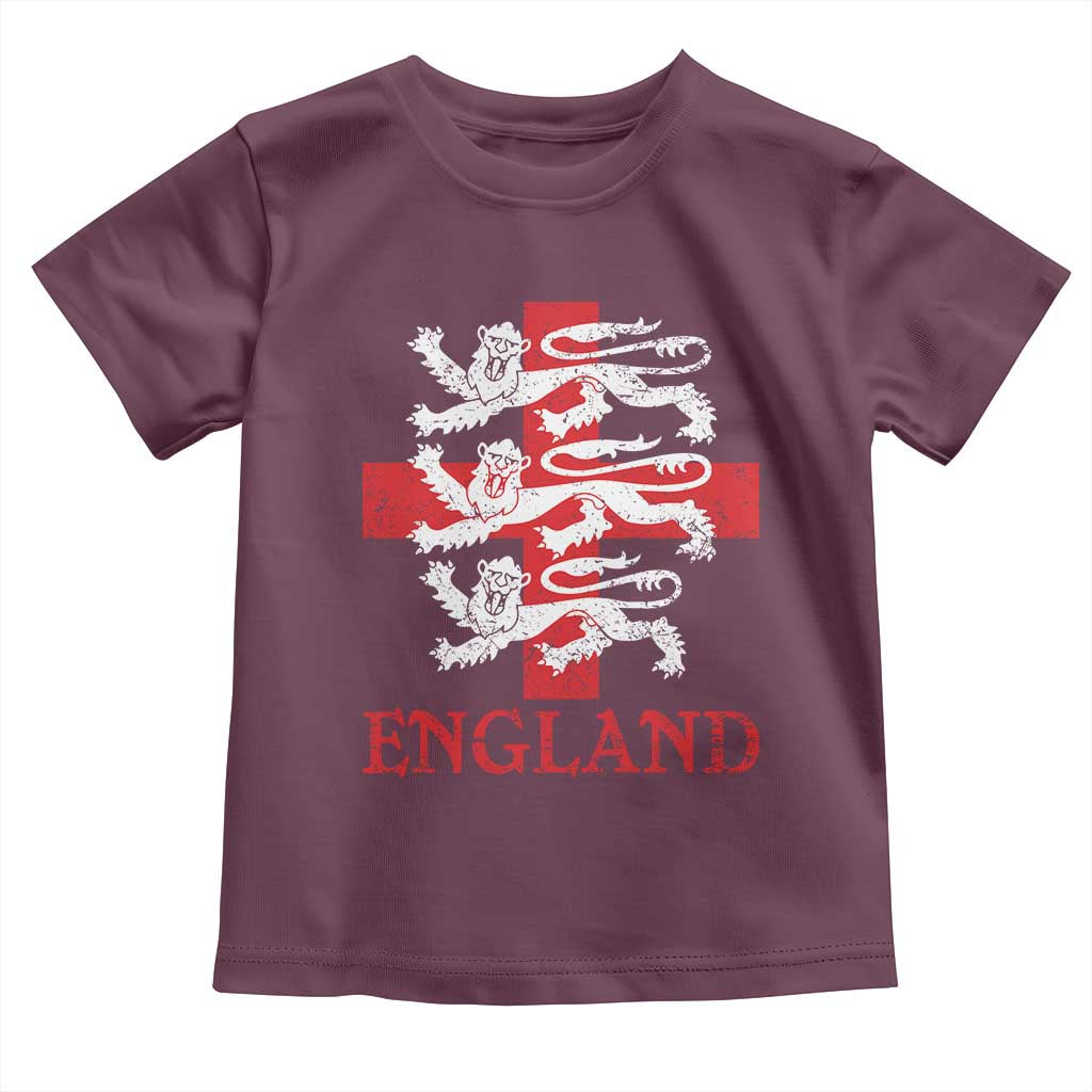 England Three Lions Symbol English Pride Souvenir Toddler T Shirt