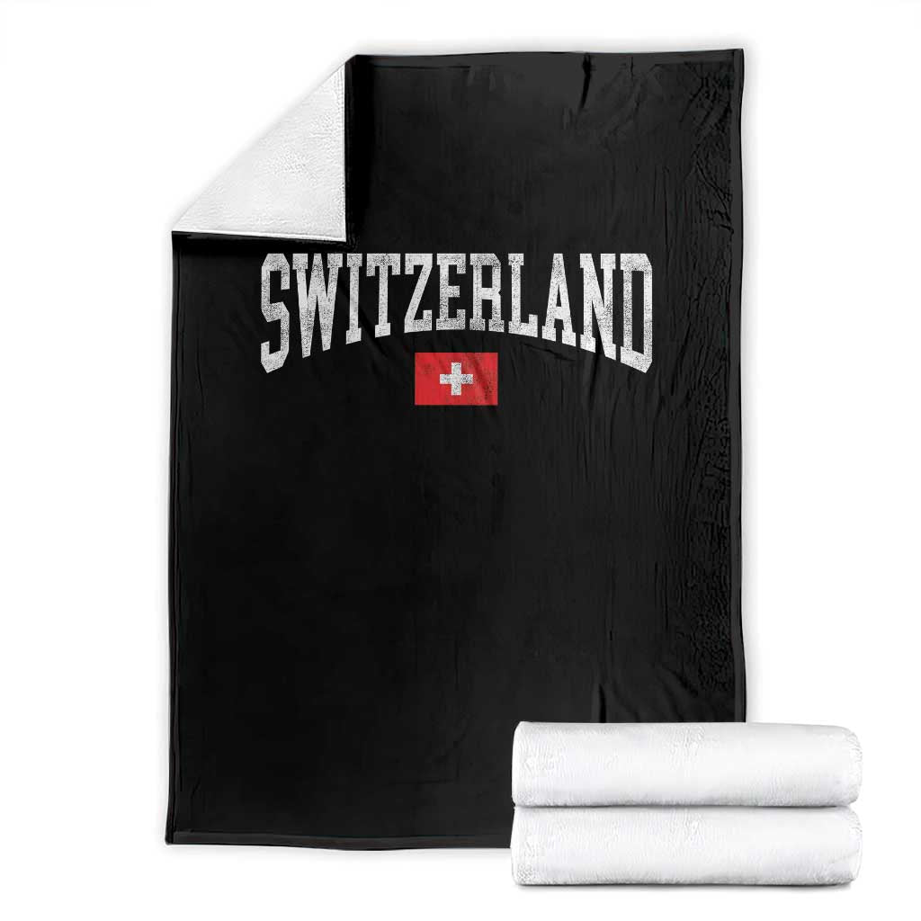 Vintage Switzerland National Pride The Swiss Cross Throw Blanket