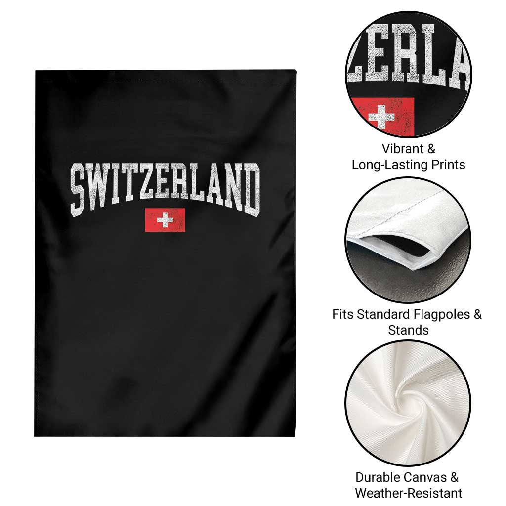 Vintage Switzerland National Pride The Swiss Cross Garden Flag
