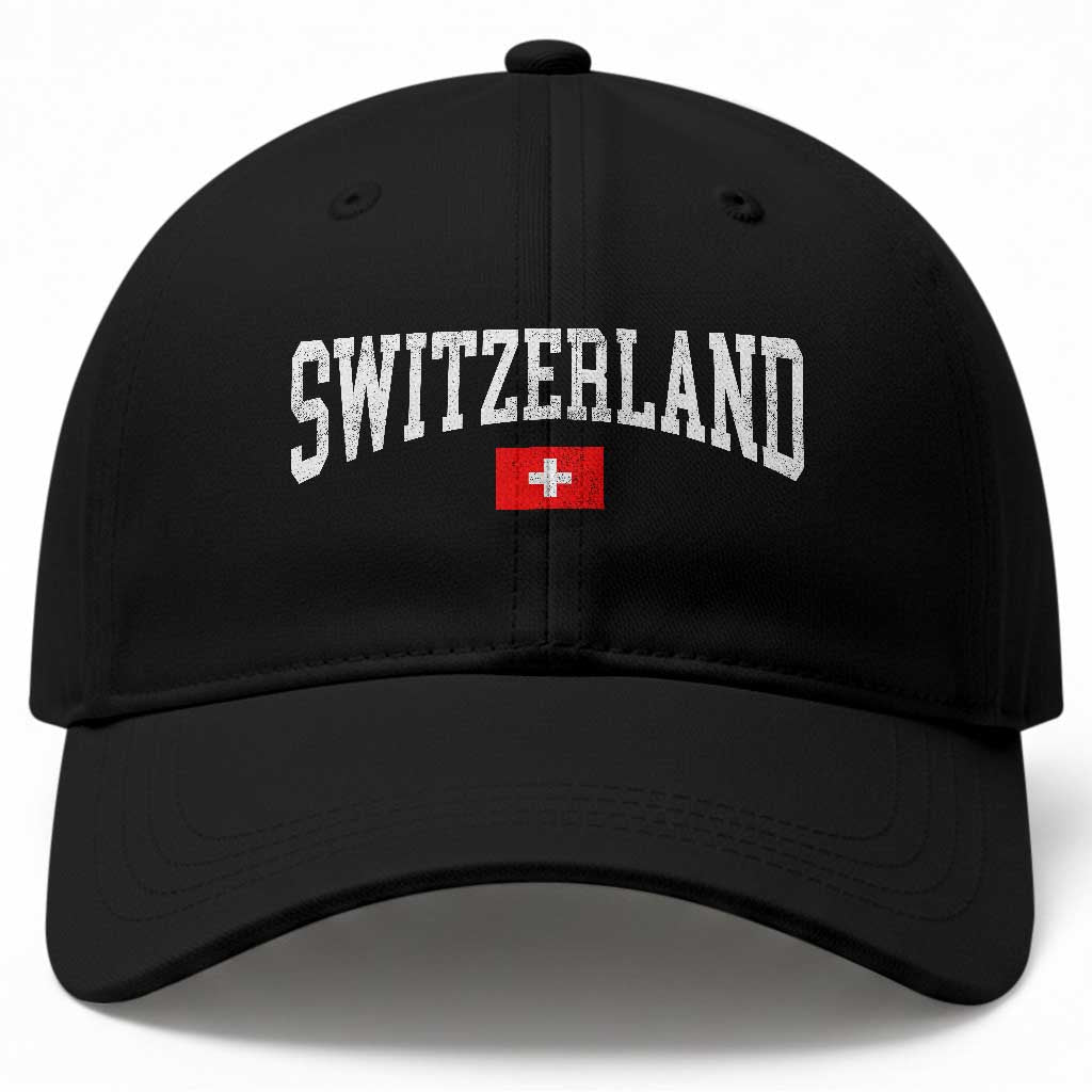 Vintage Switzerland National Pride The Swiss Cross Baseball Cap